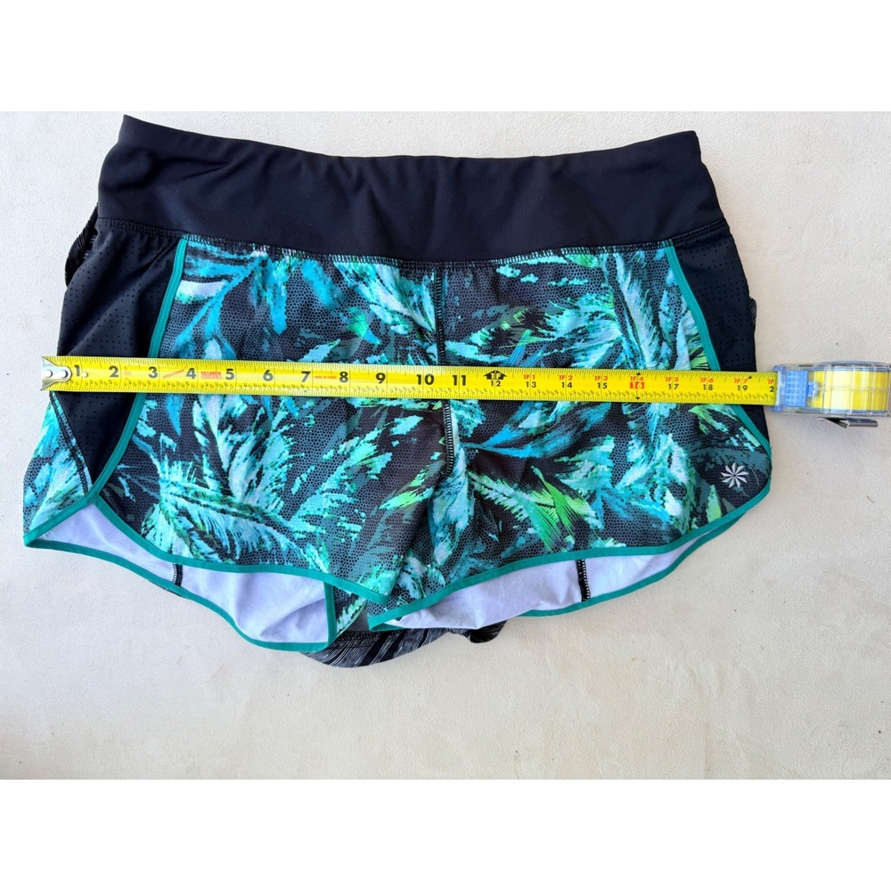 2 Pc Athleta Shorts Bundle Sz M Teal Grey Running Athletic Gorpcore Performance - Picture 4 of 8